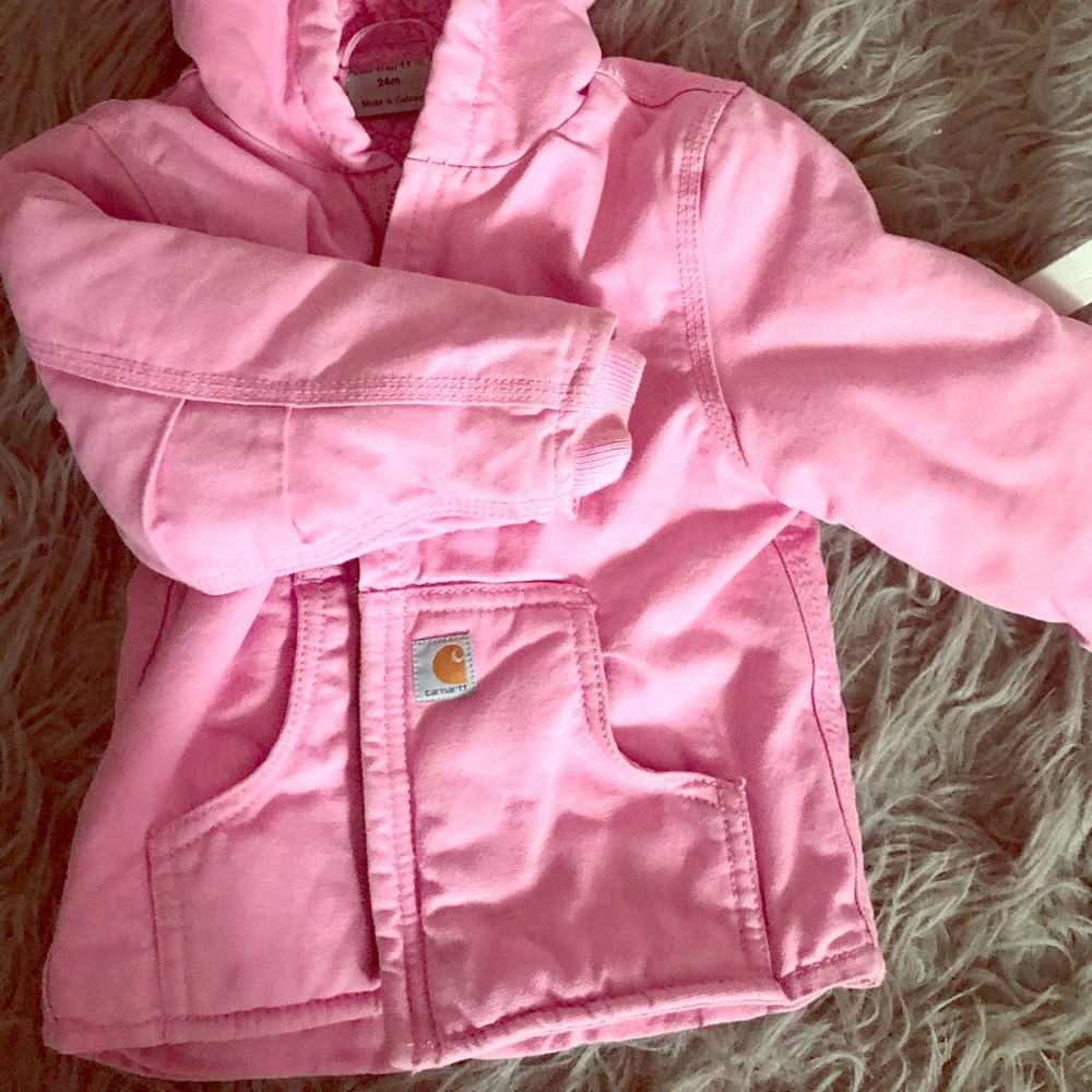 Little girl pink jacket